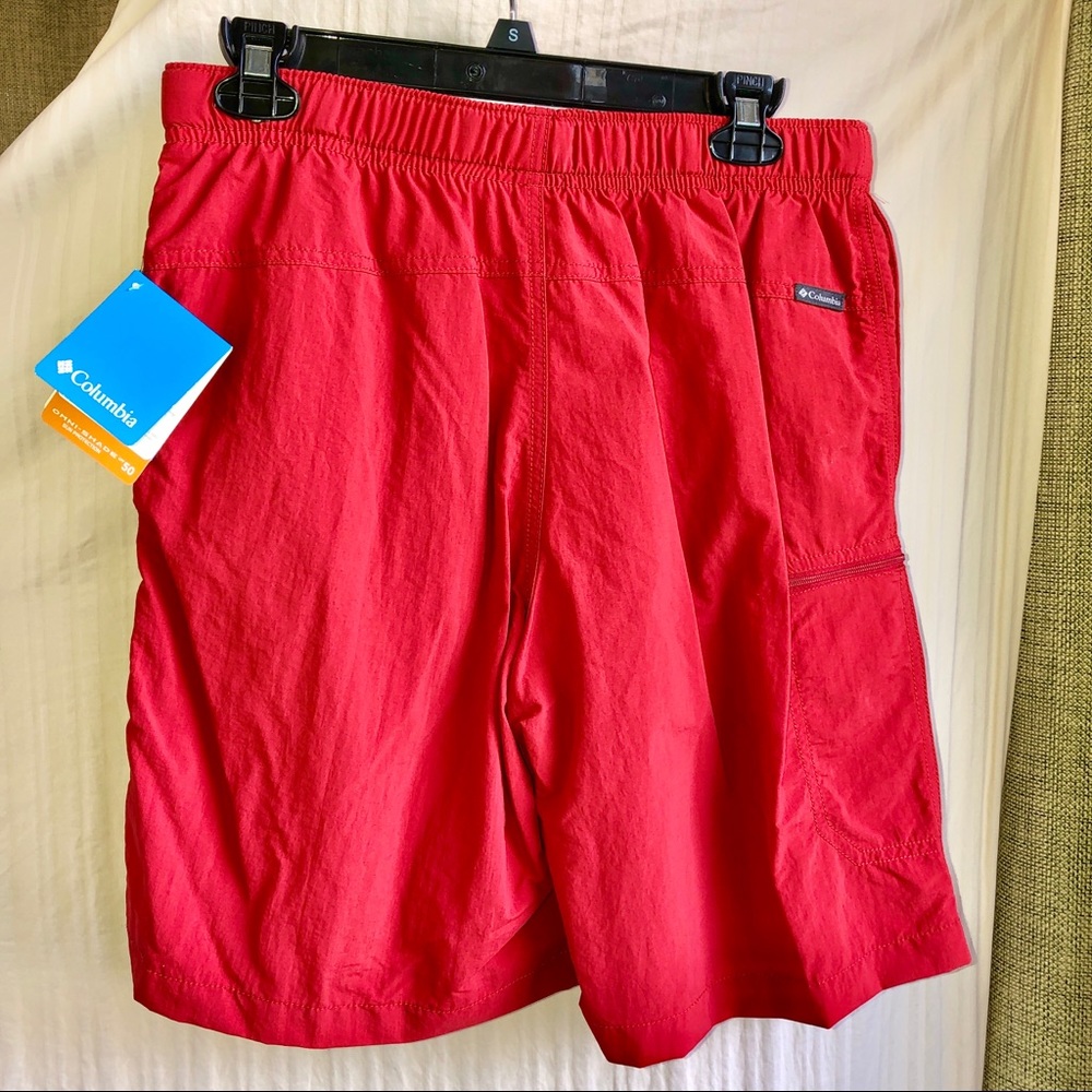 🆕 Columbia Swim Running Shorts Small Red UPF50 Men’s